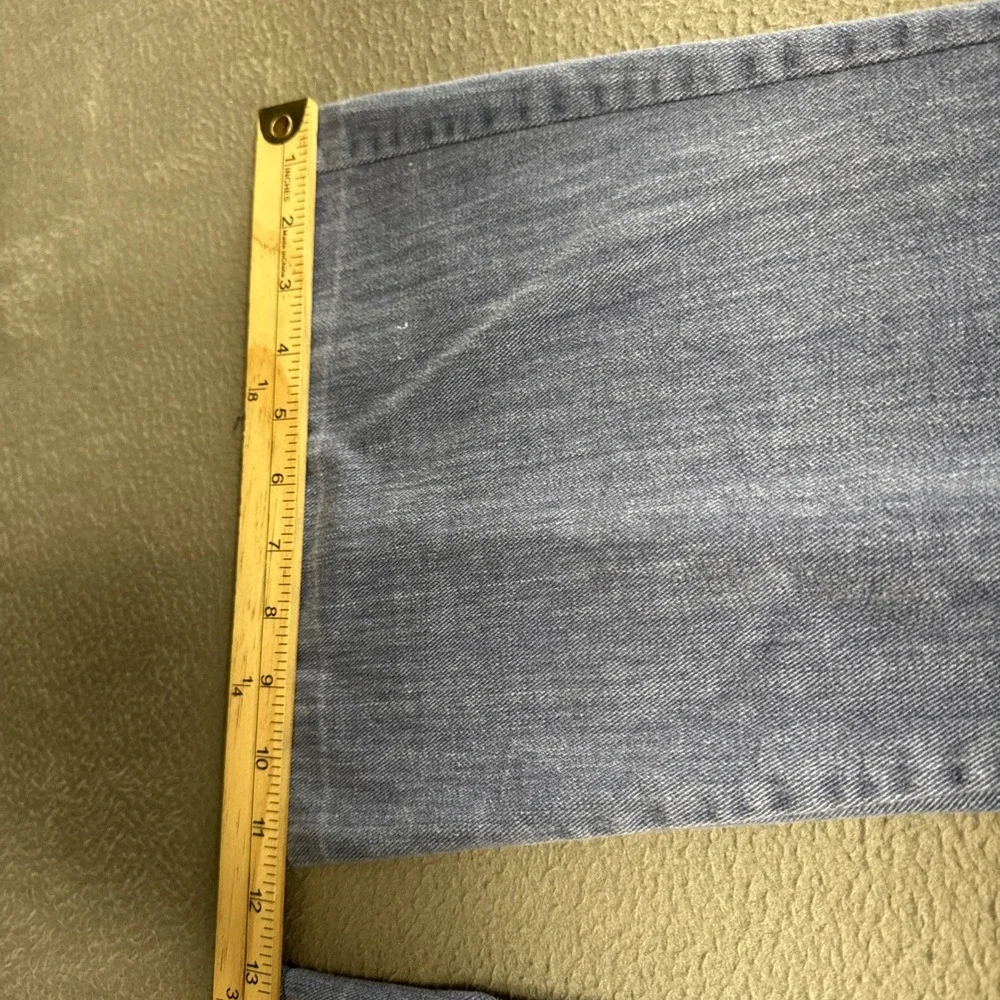 Vintage H.I.S Jeans Womens 25x328 Blue Flare Boho Distressed Faded Light‎ Denim